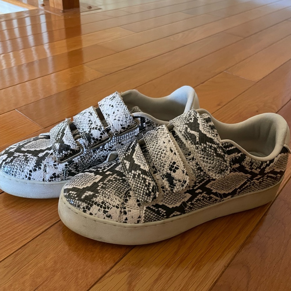 Snakeskin Slip on Platform Sneakers
